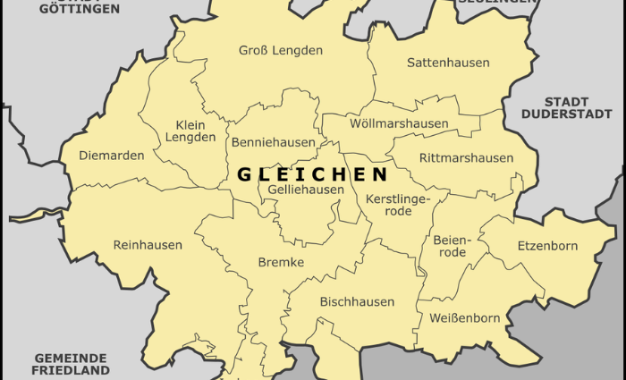 Gleichen Landkarte